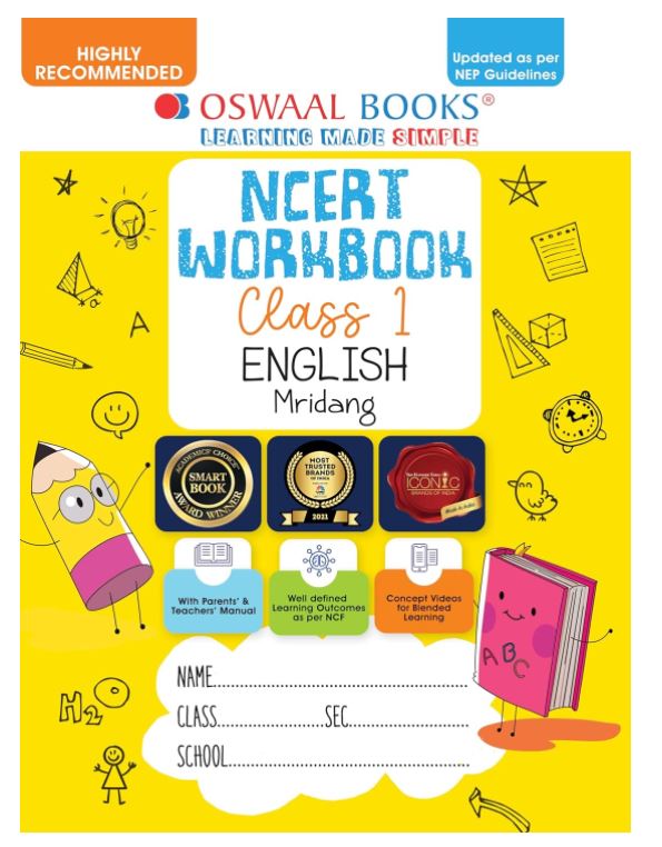 Oswaal NCERT Workbook Class 1 English Mridang